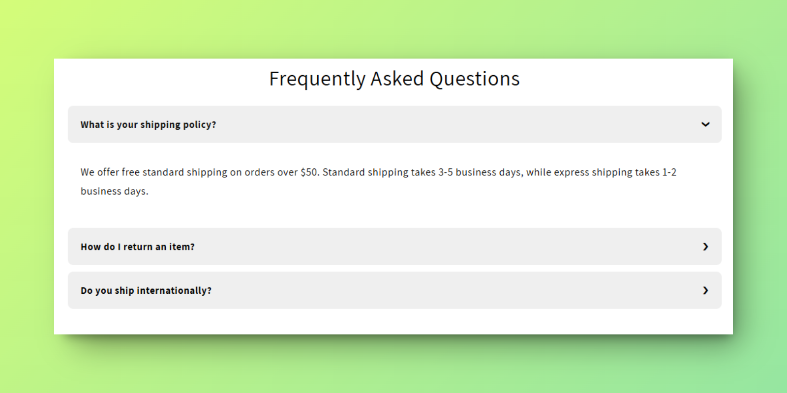FAQs